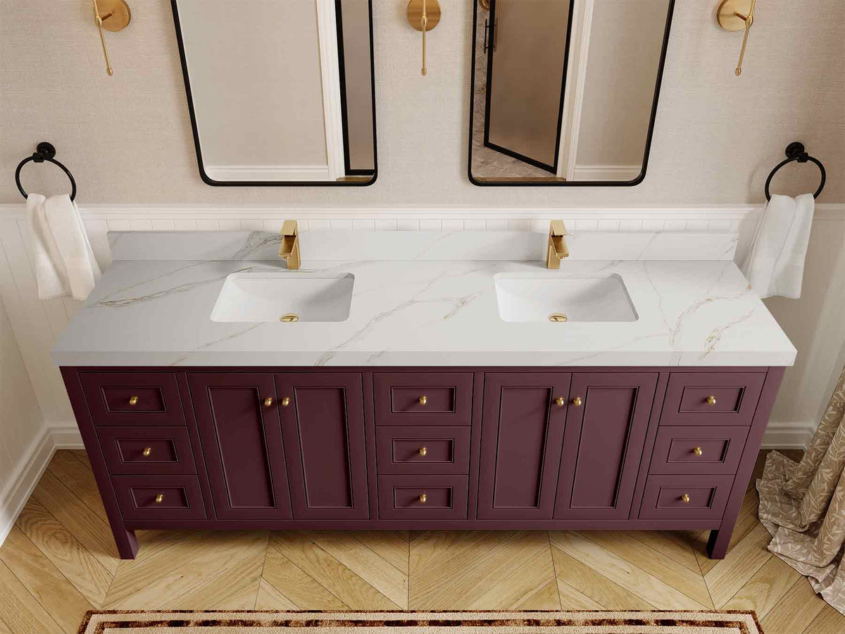 Nashville 84 in W x 22 in D Double Sink Bathroom Vanity - Willow Bath and Vanity