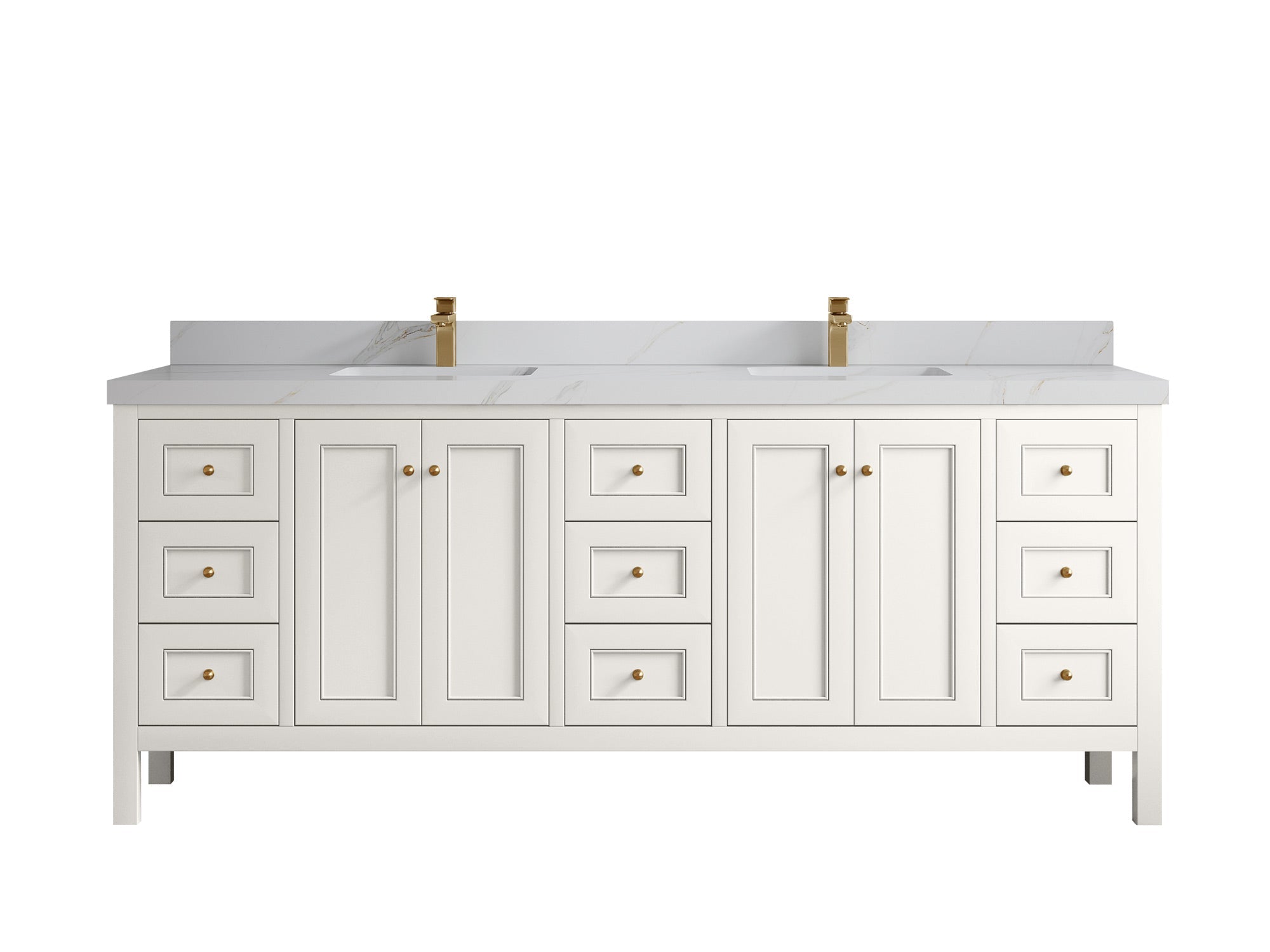 Nashville 84 in W x 22 in D Double Sink Bathroom Vanity - Willow Bath and Vanity