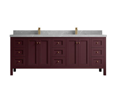 Nashville 84 in W x 22 in D Double Sink Bathroom Vanity - Willow Bath and Vanity