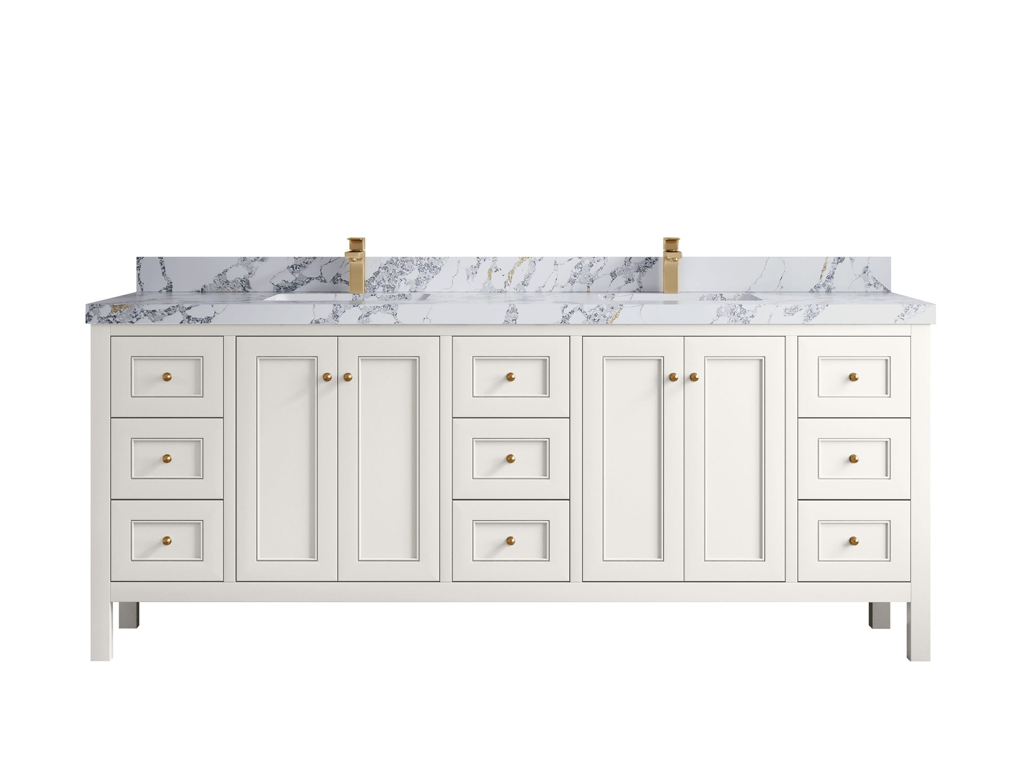Nashville 84 in W x 22 in D Double Sink Bathroom Vanity - Willow Bath and Vanity