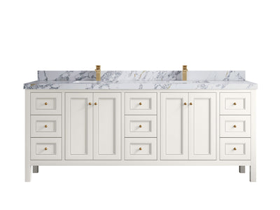 Nashville 84 in W x 22 in D Double Sink Bathroom Vanity - Willow Bath and Vanity