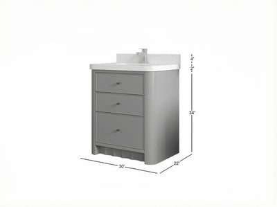 Orlando 30 in. W x 22 in. D Single Sink Bathroom Vanity - Willow Bath and Vanity