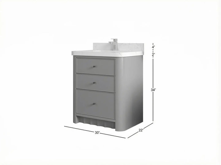 Orlando 30 in. W x 22 in. D Single Sink Bathroom Vanity - photo 6