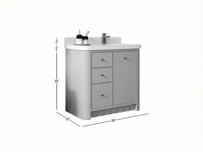 Orlando 36 in. W x 22 in. D Center Sink Bathroom Vanity - Willow Bath and Vanity