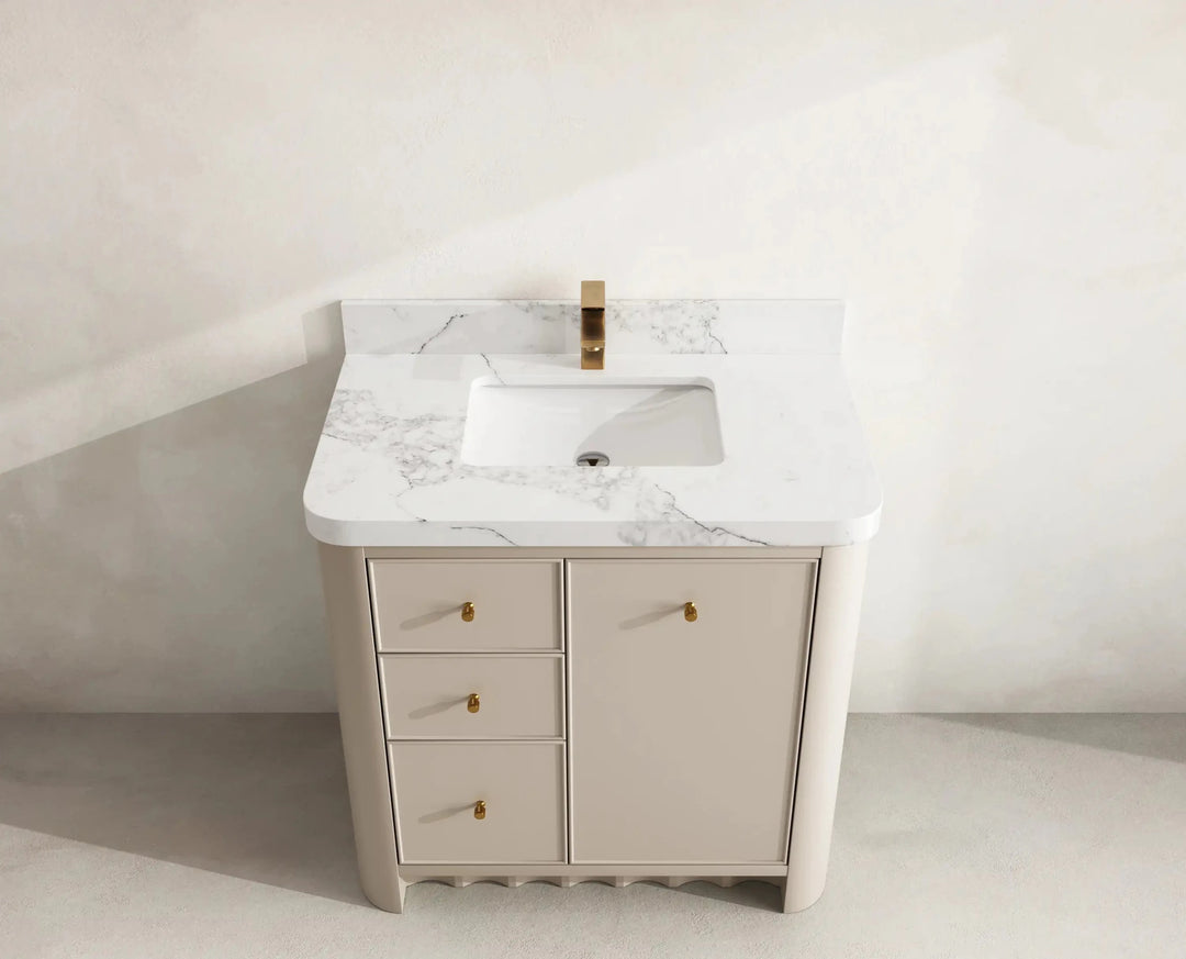 Orlando 36 in. W x 22 in. D Center Sink Bathroom Vanity | 
              
                 Fine Grain Linen Beige
                
                  
             - ORL_FNG_CA_GL_36CR - photo №11