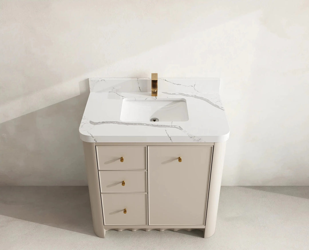 Orlando 36 in. W x 22 in. D Center Sink Bathroom Vanity | 
              
                 Fine Grain Linen Beige
                
                  
             - ORL_FNG_CA_GL_36CR - photo №10