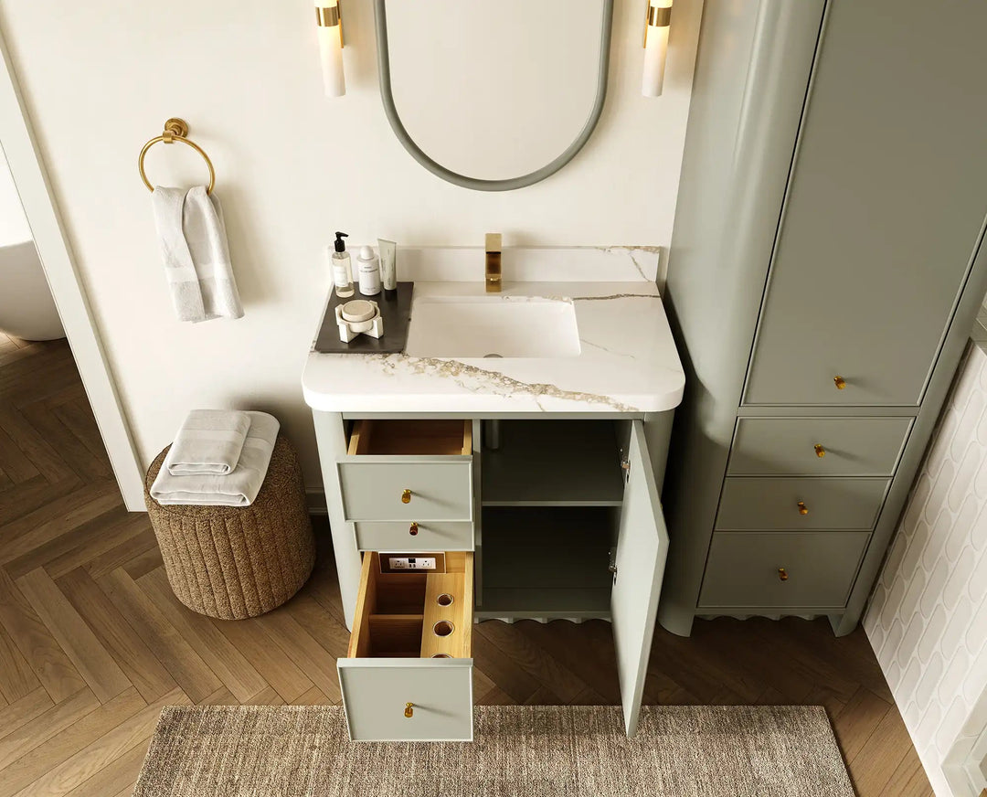Orlando 36 in. W x 22 in. D Center Sink Bathroom Vanity | 
              
                Evergreen
                
                  
             - ORL_EGN_CA_GL_36CR - photo №4