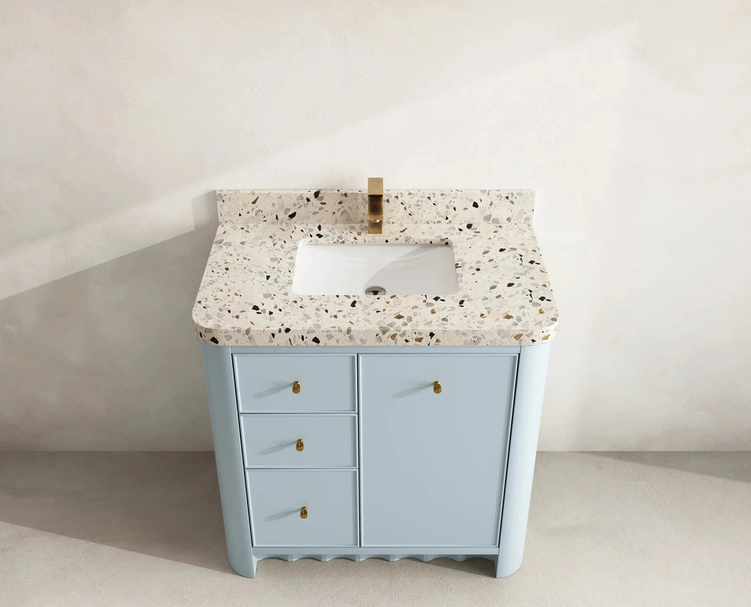 Orlando 36 in. W x 22 in. D Center Sink Bathroom Vanity | 
              
                Blue Heather
                
                  
             - ORL_BLU_CA_GL_36CR - photo №11