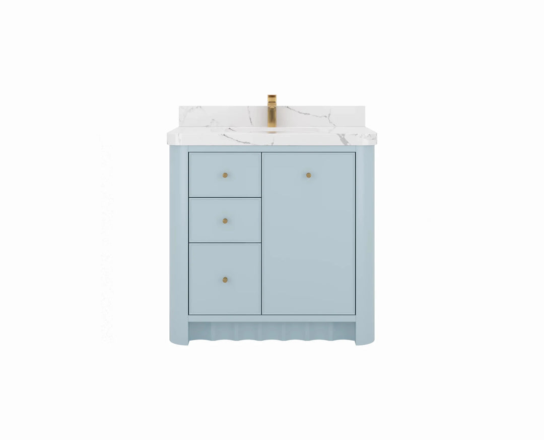 Orlando 36 in. W x 22 in. D Center Sink Bathroom Vanity | 
              
                Blue Heather
                
                  
             - ORL_BLU_CA_GL_36CR - photo №1