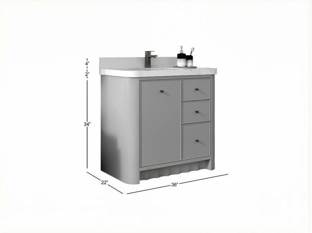 Orlando 36 in. W x 22 in. D Center Sink Bathroom Vanity - Willow Bath and Vanity