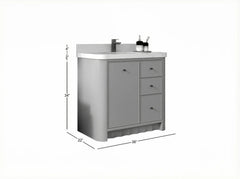 Orlando 36 in. W x 22 in. D Center Sink Bathroom Vanity - photo 1