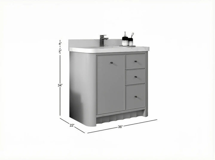 Orlando 36 in. W x 22 in. D Center Sink Bathroom Vanity - photo 4