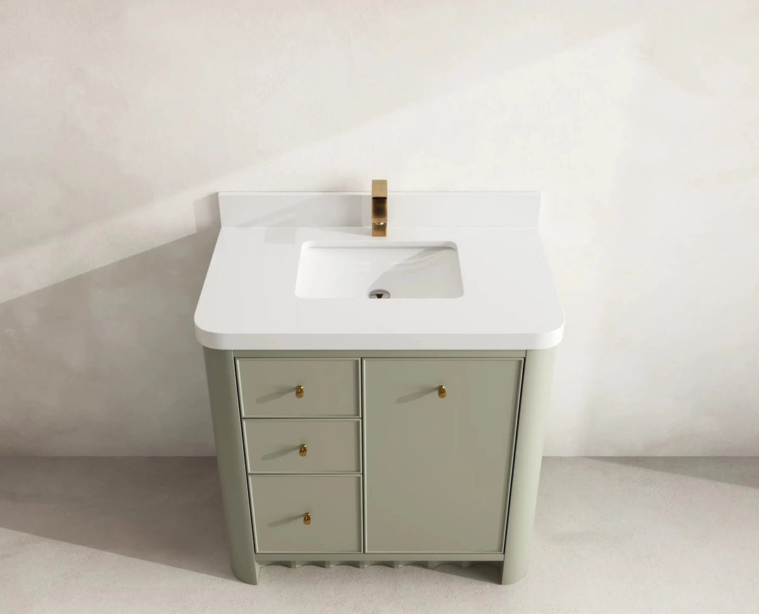 Orlando 36 in. W x 22 in. D Center Sink Bathroom Vanity | 
              
                Evergreen
                
                  
             - ORL_EGN_CA_GL_36CR - photo №17