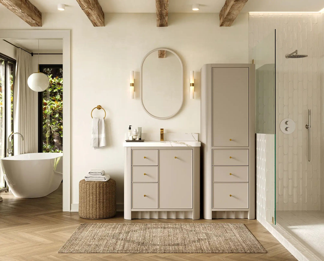 Orlando 36 in. W x 22 in. D Center Sink Bathroom Vanity | 
              
                 Fine Grain Linen Beige
                
                  
             - ORL_FNG_CA_GL_36CR - photo №5
