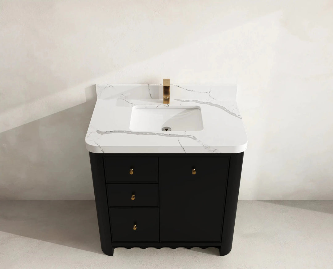 Orlando 36 in. W x 22 in. D Center Sink Bathroom Vanity | 
              
                Black
                
                  
             - ORL_BLK_CA_LZ_36CR - photo №10