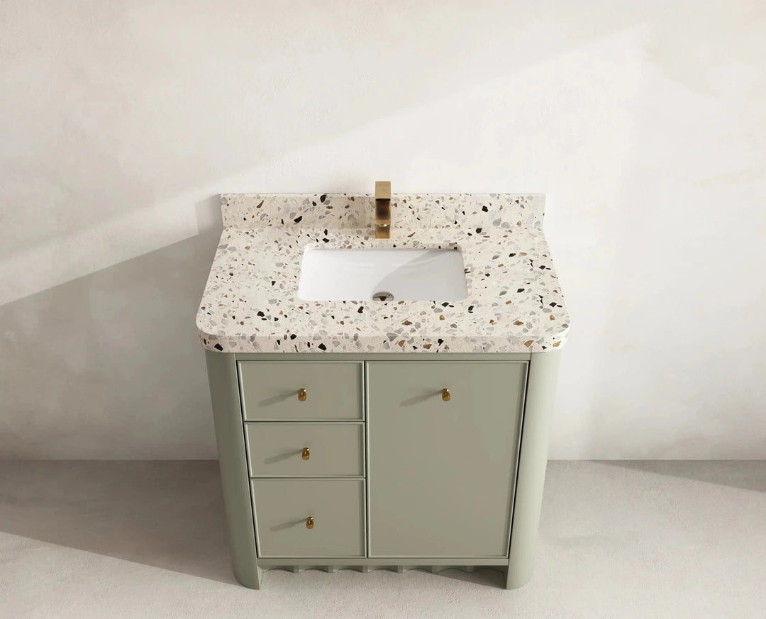 Orlando 36 in. W x 22 in. D Center Sink Bathroom Vanity | 
              
                Evergreen
                
                  
             - ORL_EGN_CA_GL_36CR - photo №16