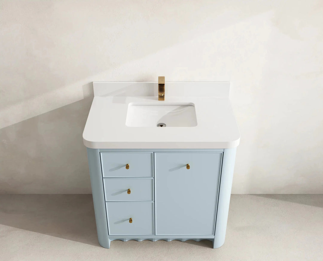 Orlando 36 in. W x 22 in. D Center Sink Bathroom Vanity | 
              
                Blue Heather
                
                  
             - ORL_BLU_CA_GL_36CR - photo №12