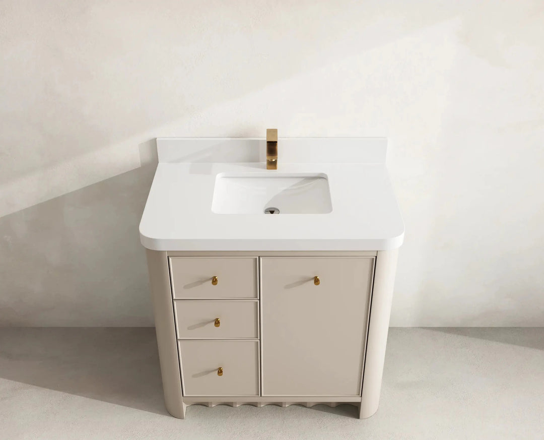 Orlando 36 in. W x 22 in. D Center Sink Bathroom Vanity | 
              
                 Fine Grain Linen Beige
                
                  
             - ORL_FNG_CA_GL_36CR - photo №16