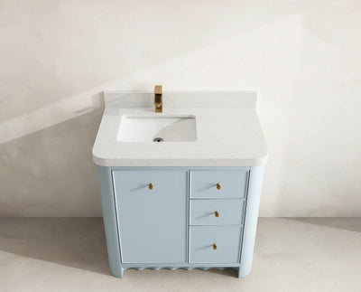 Orlando 36 in. W x 22 in. D Left Offset Sink Bathroom Vanity - Willow Bath and Vanity