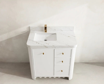 Orlando 36 in. W x 22 in. D Left Offset Sink Bathroom Vanity - Willow Bath and Vanity