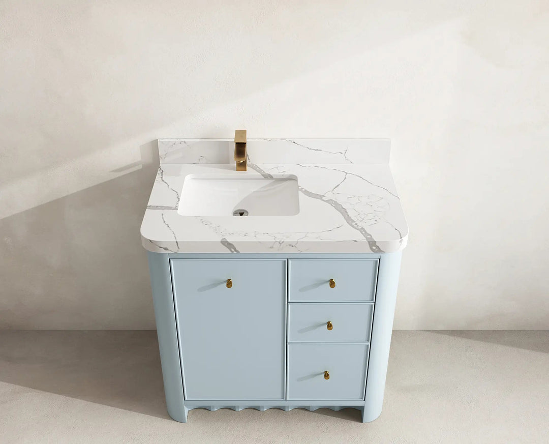 Orlando 36 in. W x 22 in. D Left Offset Sink Bathroom Vanity | 
              
                Blue Heather
                
                  
             - ORL_BLU_CA_GL_36L - photo №11