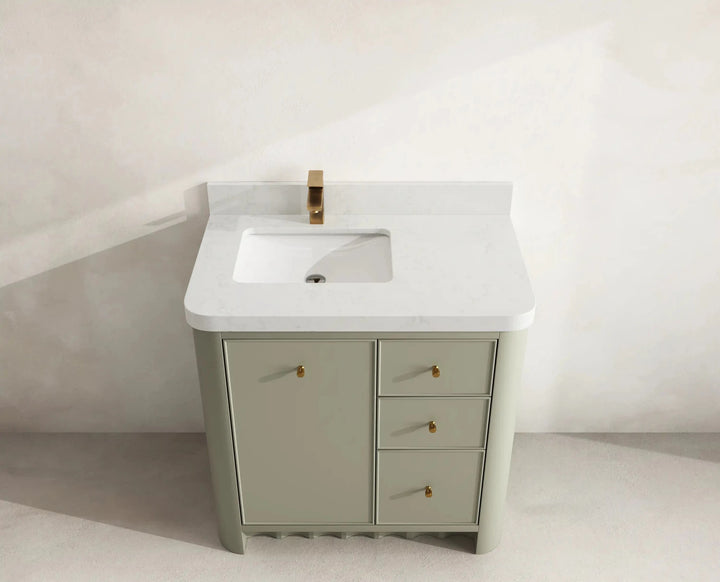 Orlando 36 in. W x 22 in. D Left Offset Sink Bathroom Vanity - photo 14