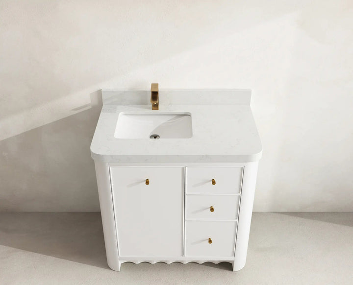 Orlando 36 in. W x 22 in. D Left Offset Sink Bathroom Vanity - photo 9