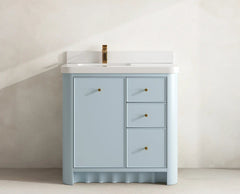 Orlando 36 in. W x 22 in. D Left Offset Sink Bathroom Vanity - photo 24