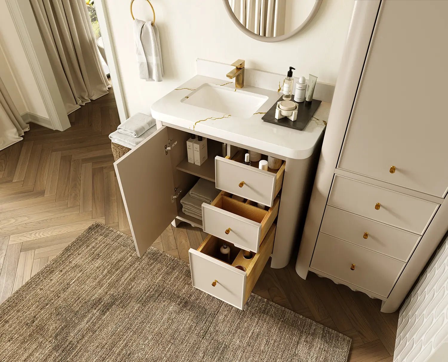 Orlando 36 in. W x 22 in. D Left Offset Sink Bathroom Vanity - Willow Bath and Vanity