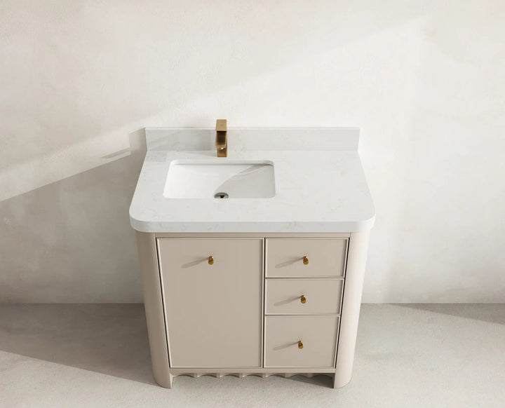 Orlando 36 in. W x 22 in. D Left Offset Sink Bathroom Vanity - photo 9