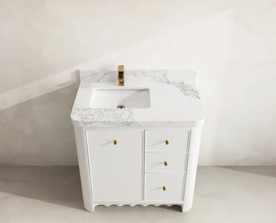 Orlando 36 in. W x 22 in. D Left Offset Sink Bathroom Vanity - Willow Bath and Vanity