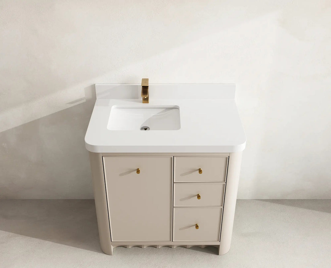 Orlando 36 in. W x 22 in. D Left Offset Sink Bathroom Vanity | 
              
                 Fine Grain Linen Beige
                
                  
             - ORL_FNG_CA_GL_36L - photo №24