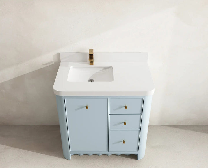 Orlando 36 in. W x 22 in. D Left Offset Sink Bathroom Vanity - photo 23