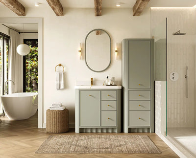 Orlando 36 in. W x 22 in. D Left Offset Sink Bathroom Vanity - Willow Bath and Vanity
