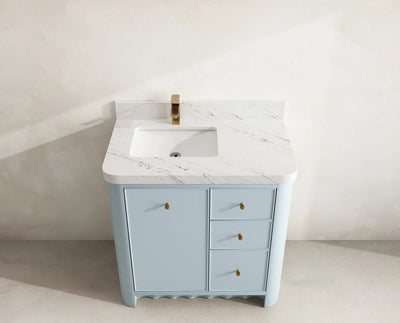 Orlando 36 in. W x 22 in. D Left Offset Sink Bathroom Vanity - Willow Bath and Vanity