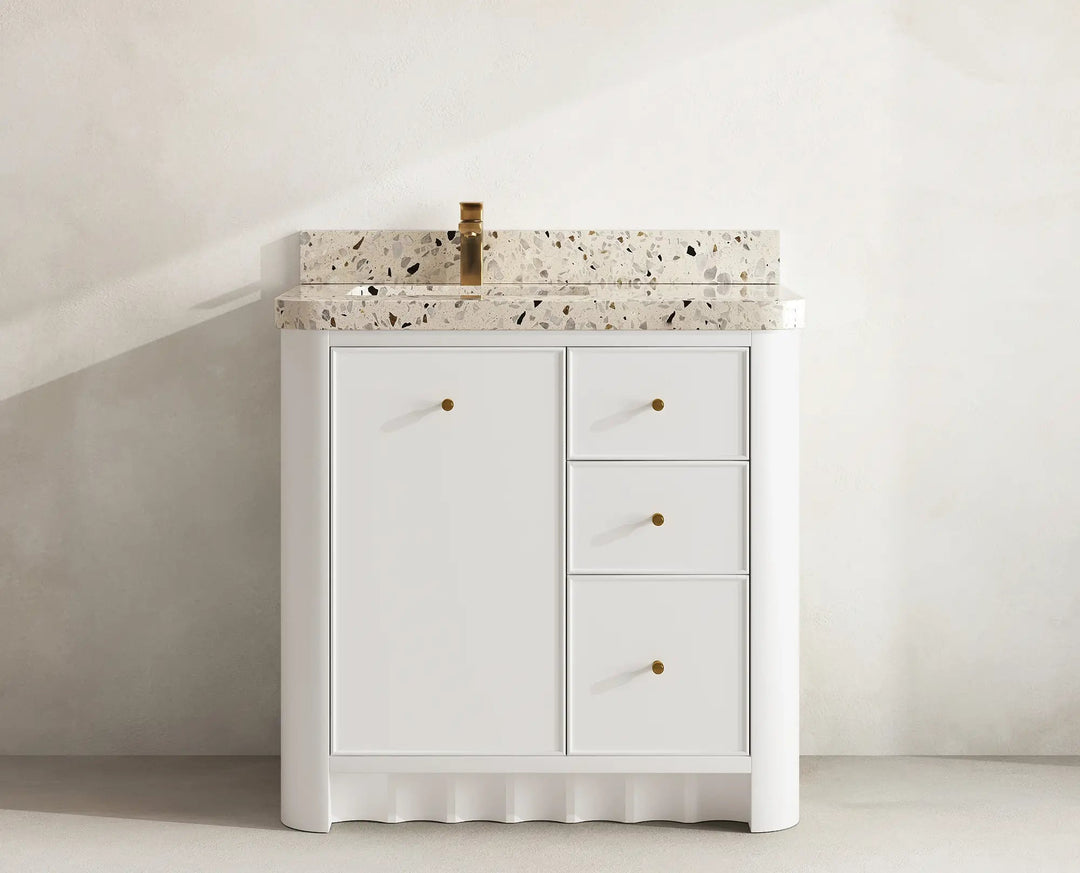 Orlando 36 in. W x 22 in. D Left Offset Sink Bathroom Vanity | 
              
                White
                
                  
             - ORL_WH_CA_GL_36L - photo №24