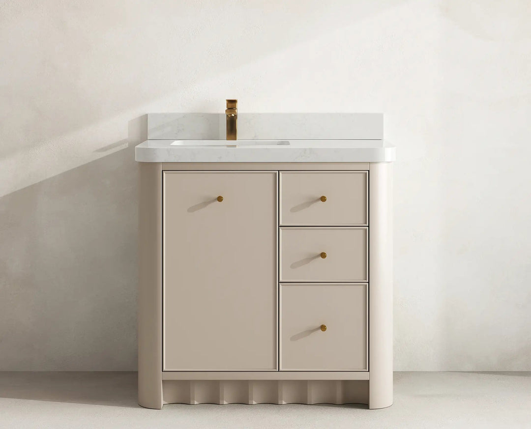 Orlando 36 in. W x 22 in. D Left Offset Sink Bathroom Vanity | 
              
                 Fine Grain Linen Beige
                
                  
             - ORL_FNG_CA_GL_36L - photo №10