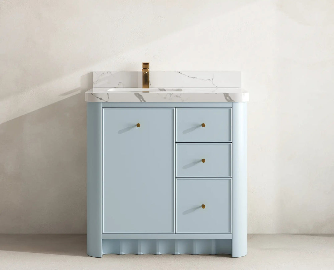 Orlando 36 in. W x 22 in. D Left Offset Sink Bathroom Vanity | 
              
                Blue Heather
                
                  
             - ORL_BLU_CA_GL_36L - photo №12