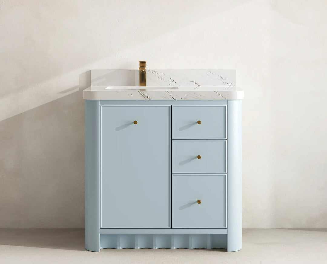 Orlando 36 in. W x 22 in. D Left Offset Sink Bathroom Vanity | 
              
                Blue Heather
                
                  
             - ORL_BLU_CA_GL_36L - photo №20