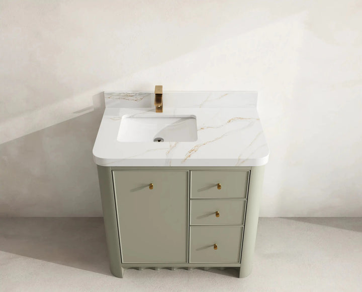 Orlando 36 in. W x 22 in. D Left Offset Sink Bathroom Vanity - photo 20