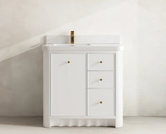 Orlando 36 in. W x 22 in. D Left Offset Sink Bathroom Vanity - photo 26