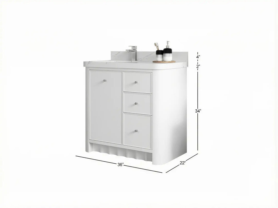 Orlando 36 in. W x 22 in. D Left Offset Sink Bathroom Vanity | 
              
                Evergreen
                
                  
             - ORL_EGN_CA_GL_36L - photo №6