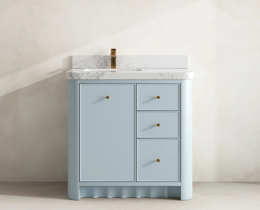 Orlando 36 in. W x 22 in. D Left Offset Sink Bathroom Vanity | 
              
                Blue Heather
                
                  
             - ORL_BLU_CA_GL_36L - photo №18