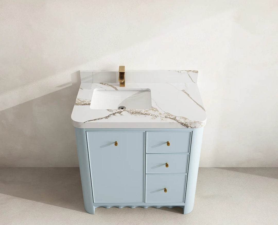 Orlando 36 in. W x 22 in. D Left Offset Sink Bathroom Vanity | 
              
                Blue Heather
                
                  
             - ORL_BLU_CA_GL_36L - photo №9