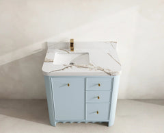 Orlando 36 in. W x 22 in. D Left Offset Sink Bathroom Vanity - photo 9