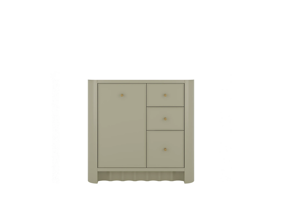 Orlando 36 in. W x 22 in. D Left Offset Sink Vanity Cabinet