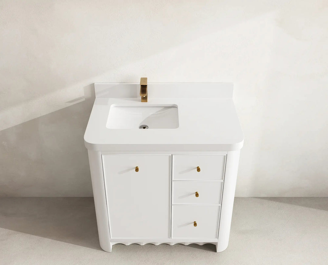 Orlando 36 in. W x 22 in. D Left Offset Sink Bathroom Vanity | 
              
                White
                
                  
             - ORL_WH_CA_GL_36L - photo №25