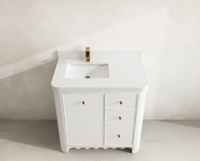 Orlando 36 in. W x 22 in. D Left Offset Sink Bathroom Vanity - Willow Bath and Vanity