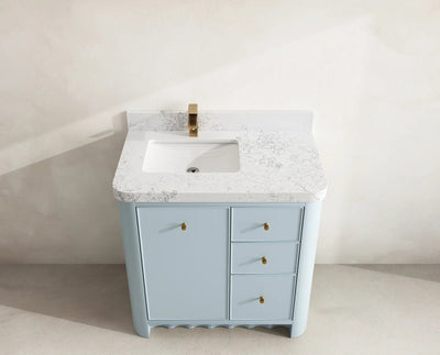 Orlando 36 in. W x 22 in. D Left Offset Sink Bathroom Vanity - Willow Bath and Vanity