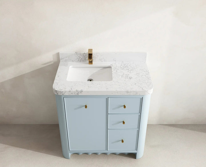 Orlando 36 in. W x 22 in. D Left Offset Sink Bathroom Vanity - photo 17